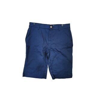 Old Navy Boys Navy Blue Flat-Front Shorts Size 16 Cotton Blend Casual Wear NWT